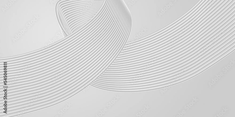 Poster 3D renderwhite curved lines technical texture texture background