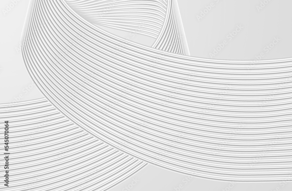 Poster 3D renderwhite curved lines technical texture texture background