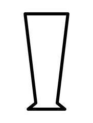 Drink glassware flat line icon. Outline sign for mobile concept and web design, store.
