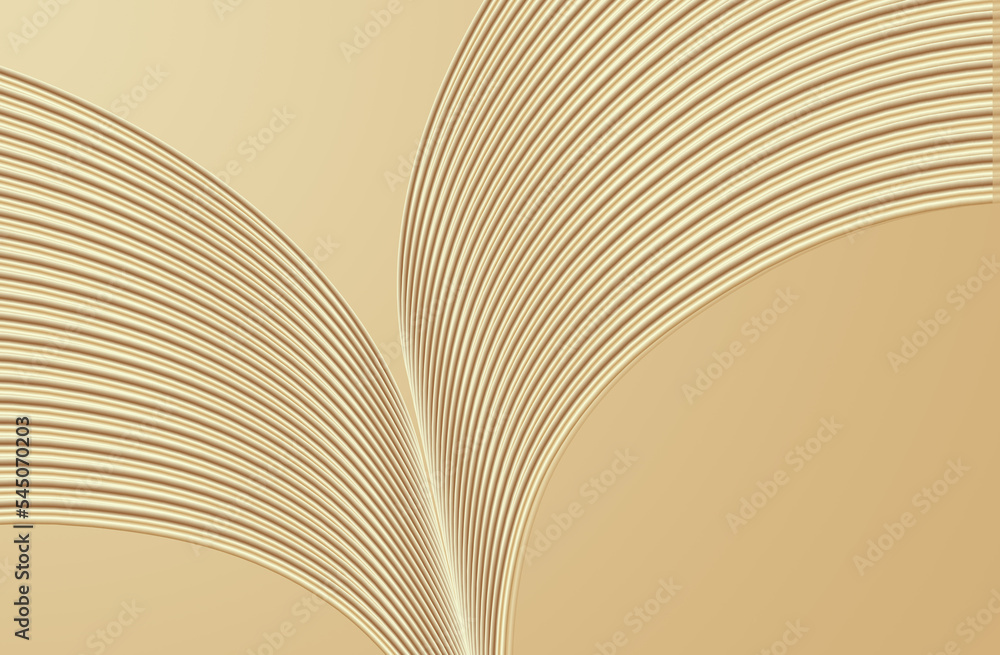 Poster 3d render waveform flowing gold abstract lines textured background texture