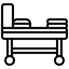 medical stretcher line icon,linear,outline,graphic,illustration