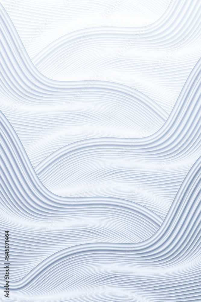 Poster 3D rendering waveform silver landscape painting line texture texture background