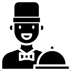 Waiter glyph icon
