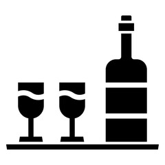 Wine glyph icon