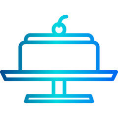 Dressert gradient line icon