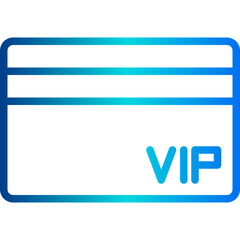 Member card gradient line icon