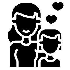 daughter glyph icon,linear,outline,graphic,illustration