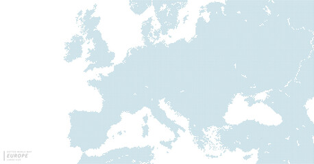 Naklejka na ściany i meble ヨーロッパを中心とした青のドットマップ。　大サイズ。