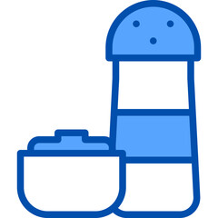 Condiment blue outline icon