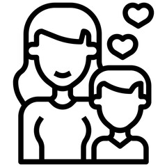 son line icon,linear,outline,graphic,illustration