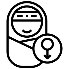 baby line icon,linear,,graphic,illustration