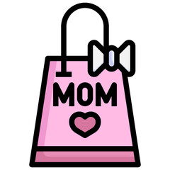 shopping bag line icon,linear,outline,graphic,illustration