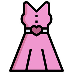 dress line icon,linear,outline,graphic,illustration