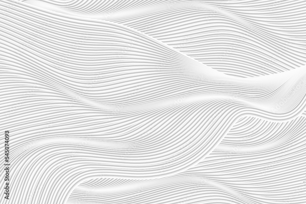 Poster 3d rendering waveform off-white abstract line texture texture background
