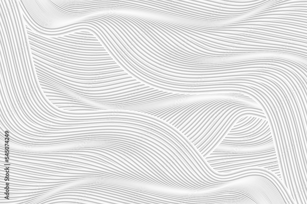 Poster 3d rendering waveform off-white abstract line texture texture background