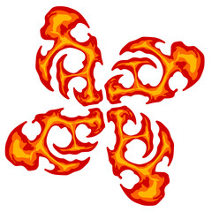 Fire illustration ornamental art