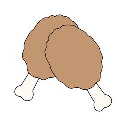 fried chicken illustration