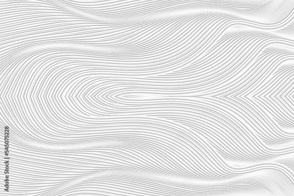 Poster 3d rendering waveform off-white abstract line texture texture background