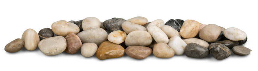 Fototapeta na wymiar Rocks stones pebbles isolated pebble gravel stone