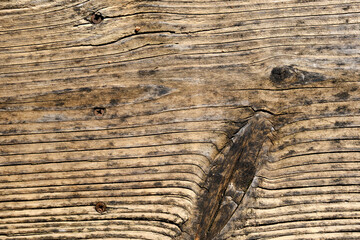 Weathered wooden board with beautiful grain, background.