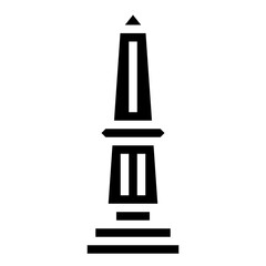 obelisk glyph icon,linear,outline,graphic,illustration