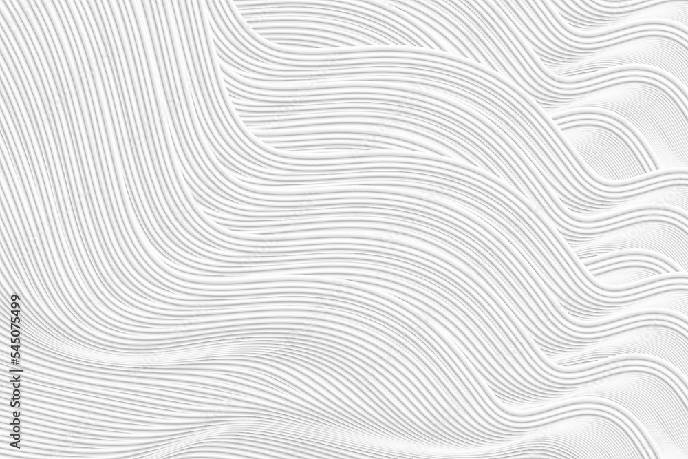 Poster 3d rendering waveform off-white abstract line texture texture background