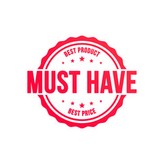 Must Have Best Product Shopping Vector Label 
