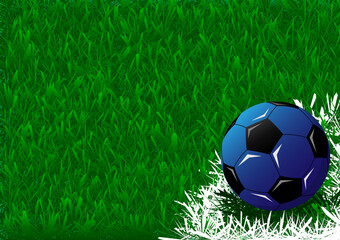 Fototapeta premium ball on football field background is so cool