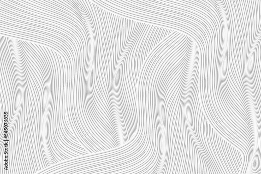 Poster 3d rendering waveform off-white abstract line texture texture background