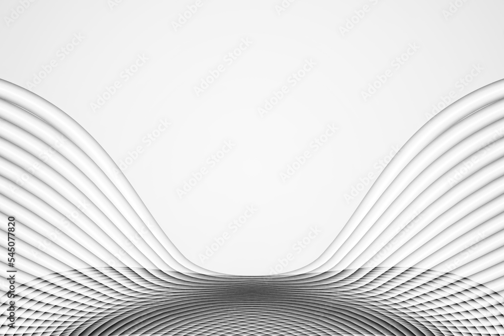 Poster 3d rendering waveform off-white abstract line texture texture background