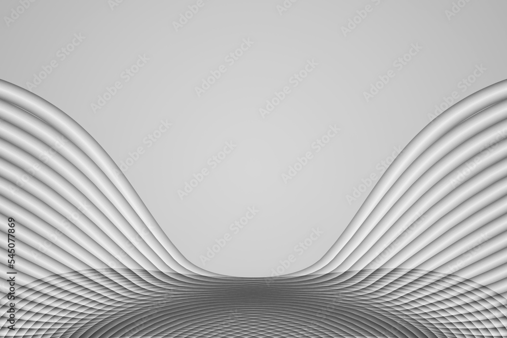 Poster 3d rendering waveform off-white abstract line texture texture background