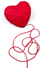 Heart-Shape Made of Yarn