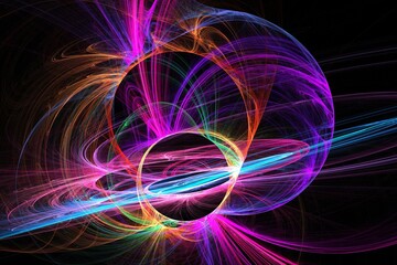 abstract background with glowing lines 