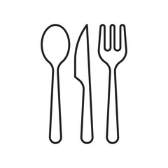 Cutlery icon. Spoon, forks, knife. restaurant business concept, vector illustration