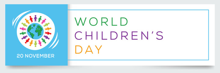 Obraz premium World Children’s Day held on 20 November.