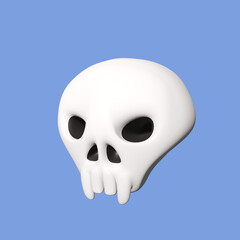 skull head in 3d rendering design.