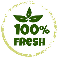 Raw, Healthy Food Badge, tag for Cafe, Restaurants and Packaging. Fresh. Lettering