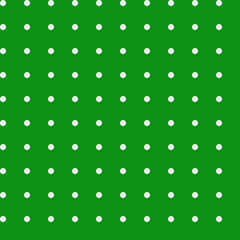 Cute geometric pattern of white polka dots isolated on a green background  Winter, snow, New Year, Christmas theme