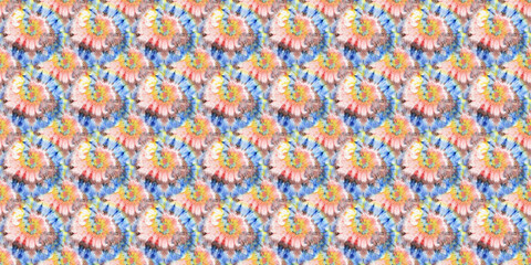 Candy Psychedelic Kaleidoscope. Seamless. Dyed