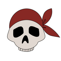pirate skull illustration
