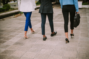 Business people walking