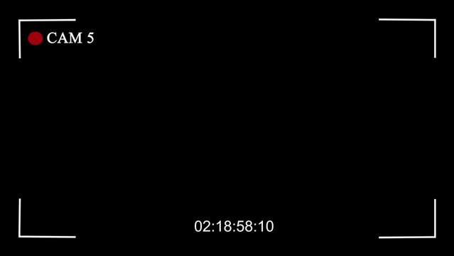 Display of the main monitor CAM 5 of the video surveillance system on a black background.