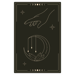 boho style design for tarot card cover