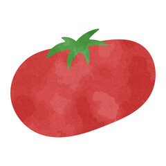 水彩・手描き風　トマトのイラスト素材