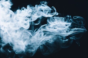 blue smoke on black background