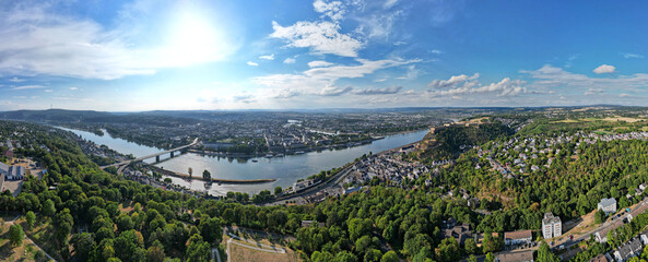 Koblenz, Deutschland: Luftpanorama