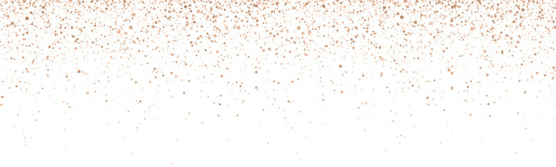 Fototapeta na wymiar Wide bronze glitter confetti