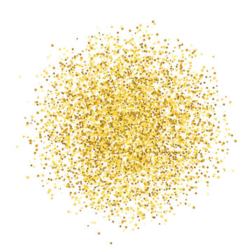 Gold glitter placer isolated PNG