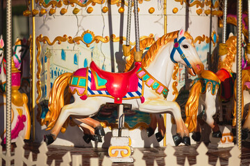 Fototapeta na wymiar Vintage carousel horse