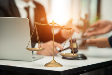 Lawyers having  Concepts of Consulting team work Legal services at the law office. 